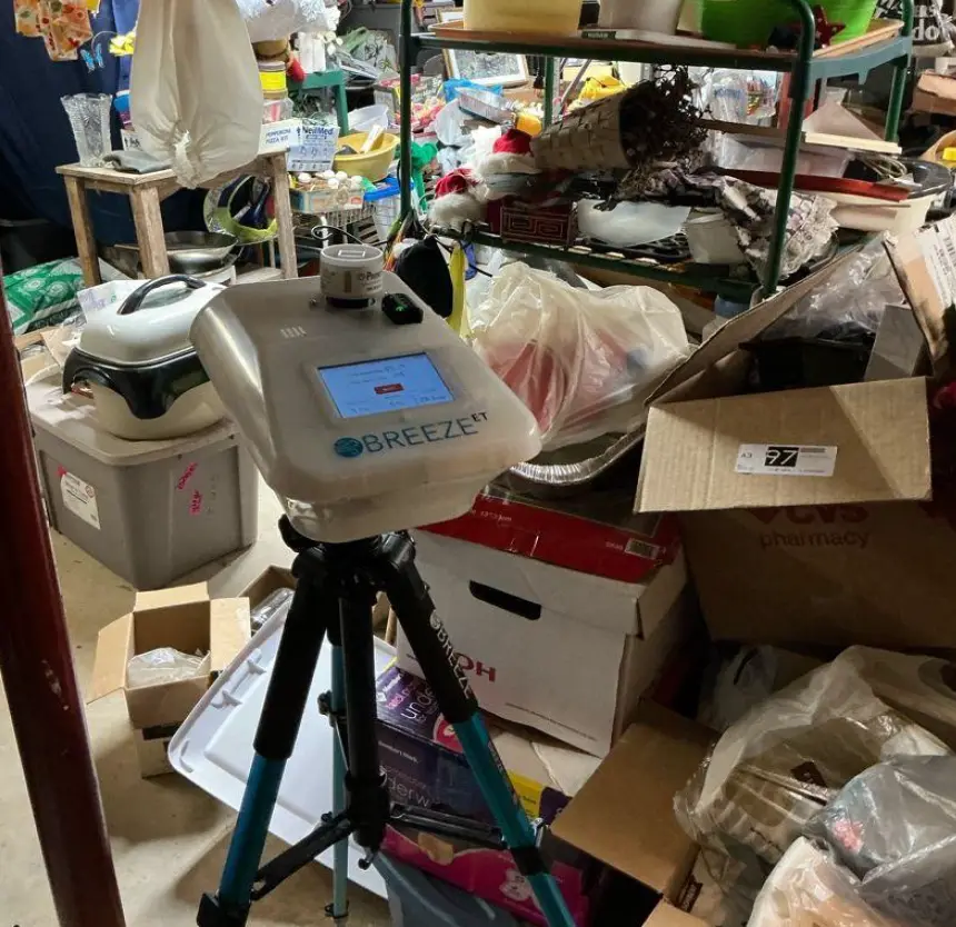 Detecting mold in room